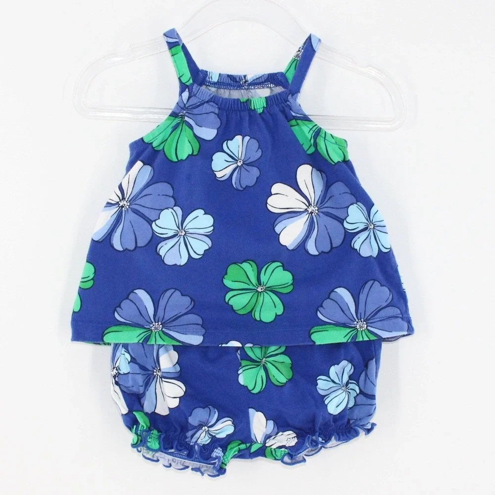 Carter's 2-Piece Floral Halter Top and Bloomers Set 6 Months‎ Blue